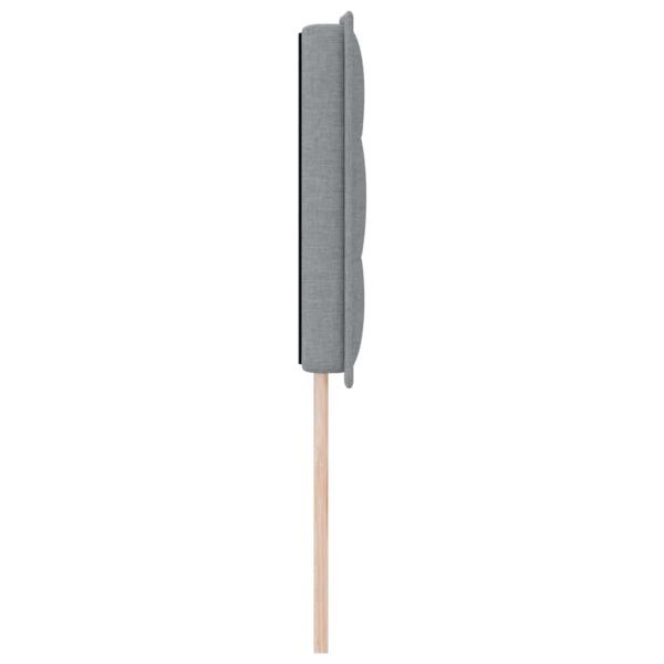 LED Kopfteil Linien-Design Hellgrau 90 cm Stoff
