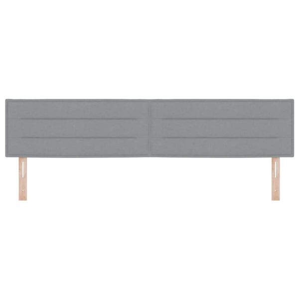 LED Kopfteil Linien-Design Hellgrau 100 cm Stoff