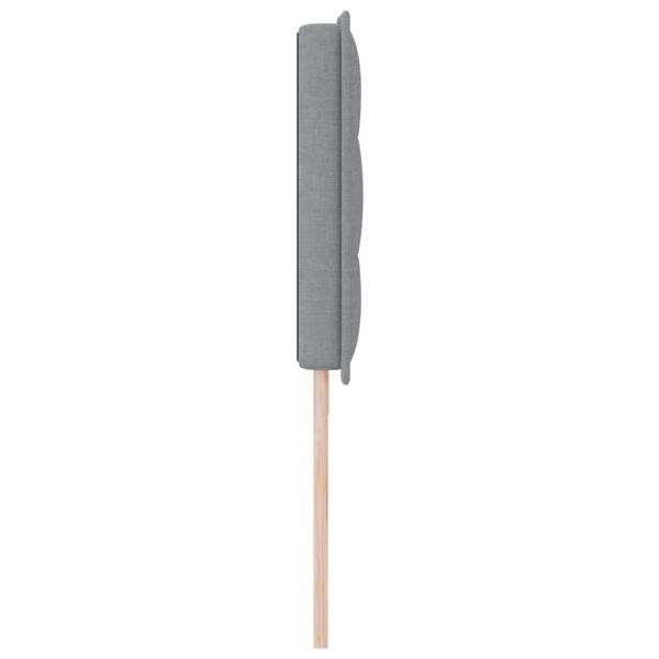 LED Kopfteil Linien-Design Hellgrau 100 cm Stoff