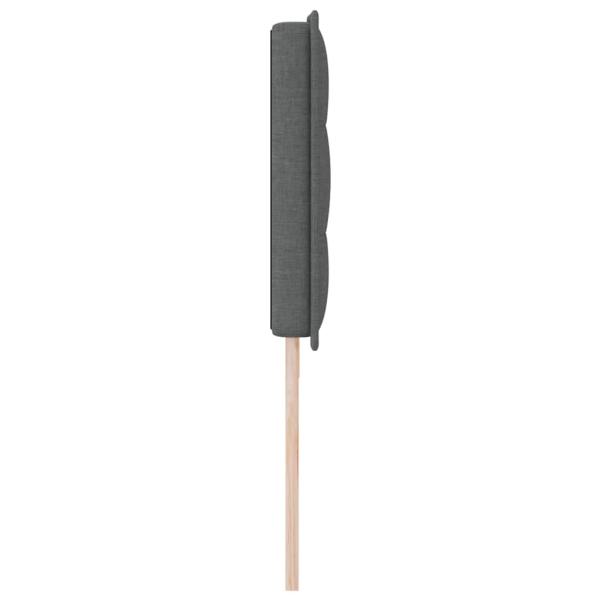 LED Kopfteil mit LED-Lichtleisten Dunkelgrau 200 cm Stoff