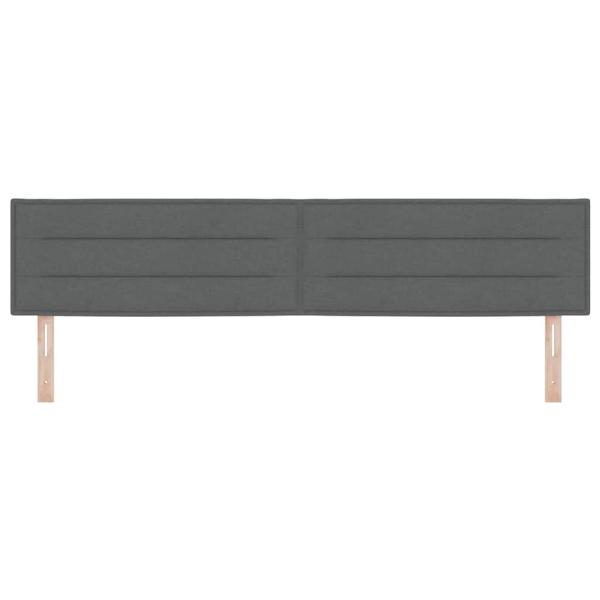 LED Kopfteil Linien-Design Dunkelgrau 100 cm Stoff