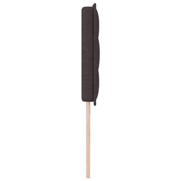 LED Kopfteil Linien-Design Dunkelbraun 100 cm Stoff
