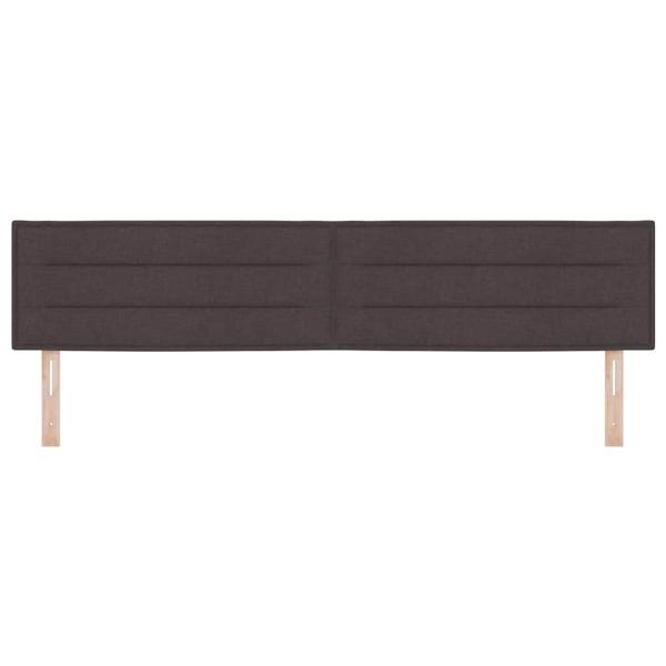 LED Kopfteil Linien-Design Dunkelbraun 100 cm Stoff