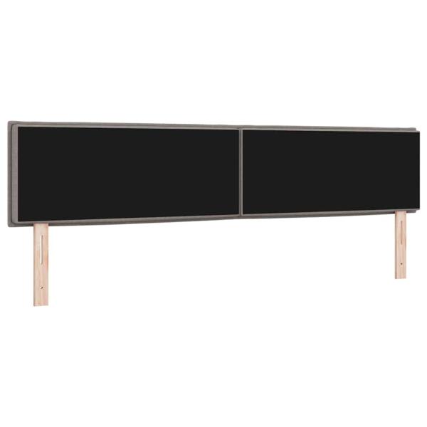LED Kopfteil Linien-Design Taupe 100 cm Stoff