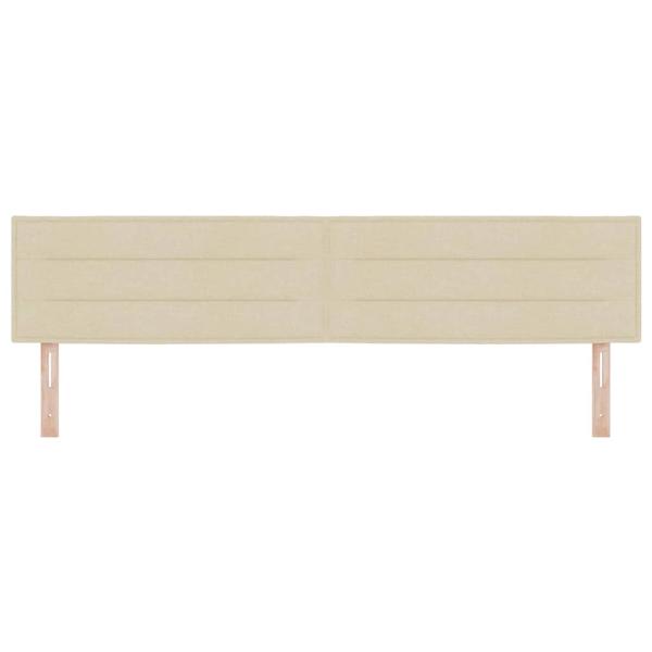 LED Kopfteil Linien-Design Creme 100 cm Stoff