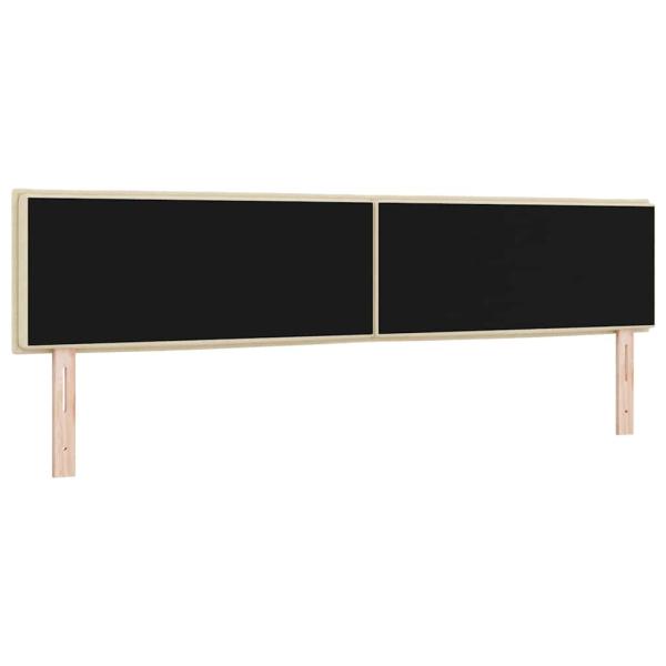 LED Kopfteil Linien-Design Creme 100 cm Stoff