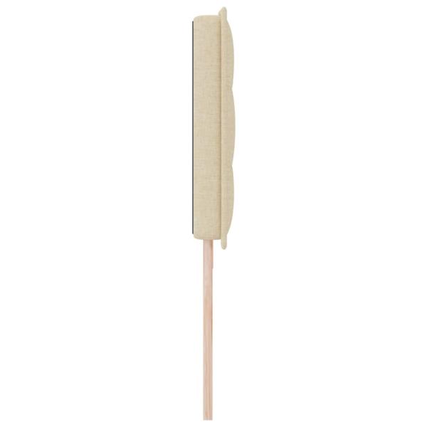 LED Kopfteil Linien-Design Creme 100 cm Stoff