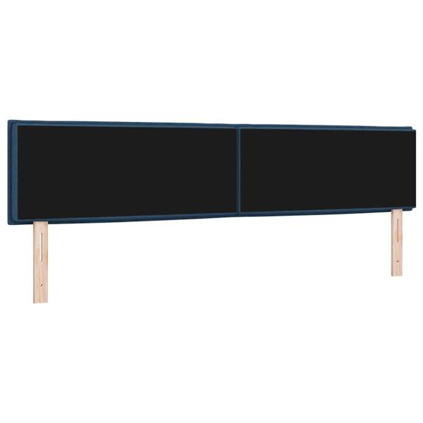 LED Kopfteil Linien-Design Blau 100 cm Stoff