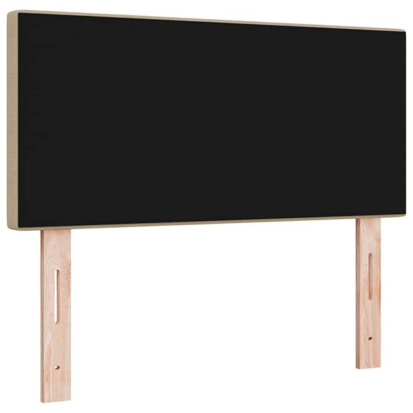 LED Kopfteil mit LED-Lichtleisten Grau-Grün 80 cm Cordstoff