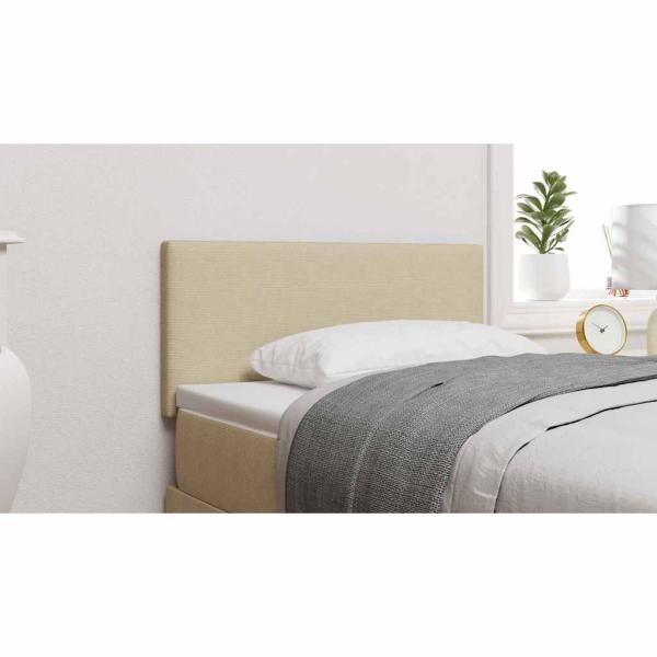 LED Kopfteil mit LED-Lichtleisten Grau-Grün 80 cm Cordstoff
