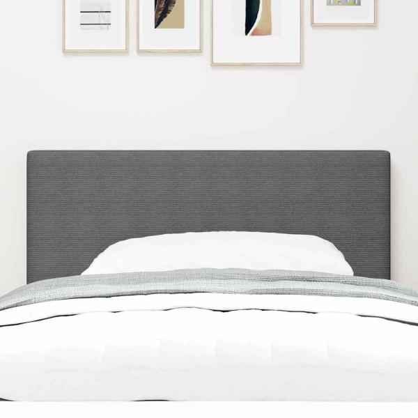 LED Kopfteil Einfarbig Hellgrau 90 cm Cordstoff