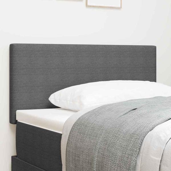 ARDEBO.de - LED Kopfteil Einfarbig Hellgrau 100 cm Cordstoff