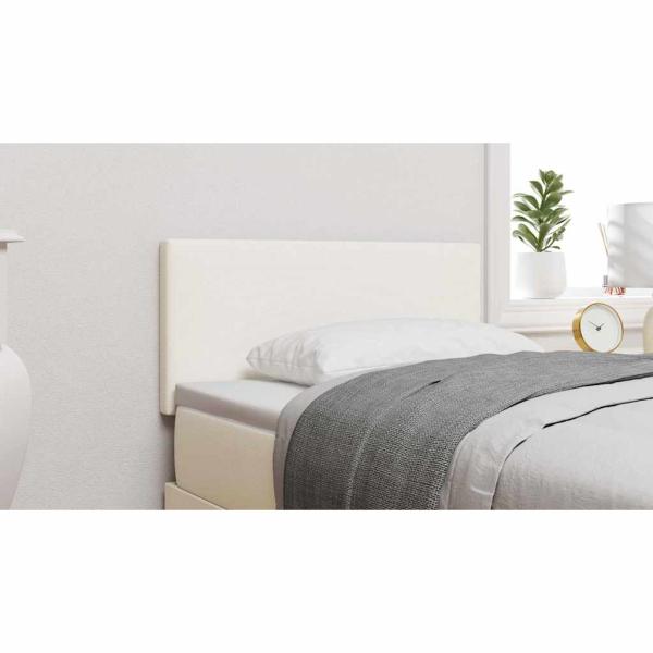 LED Kopfteil mit LED-Lichtleisten Creme 100 cm Cordstoff