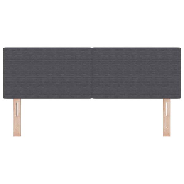 LED Kopfteil Einfarbig Dunkelgrau 72 cm Cordstoff