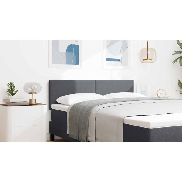LED Kopfteil Einfarbig Dunkelgrau 72 cm Cordstoff