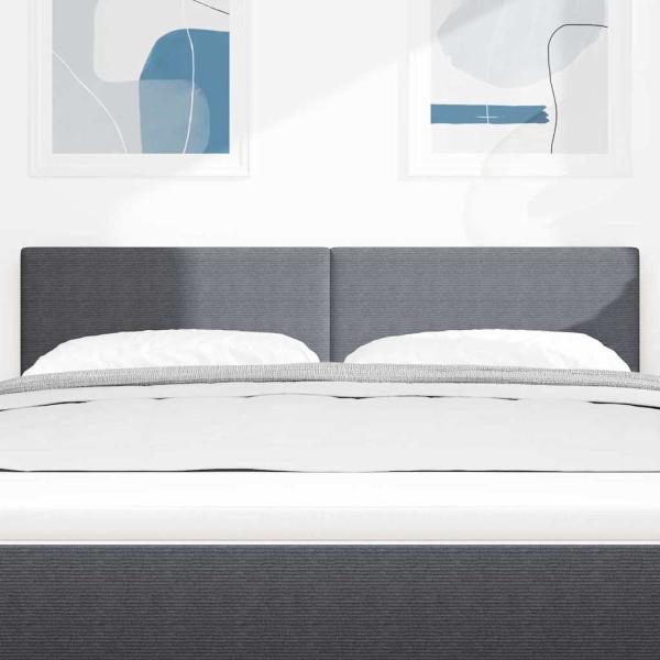 LED Kopfteil Einfarbig Dunkelgrau 72 cm Cordstoff