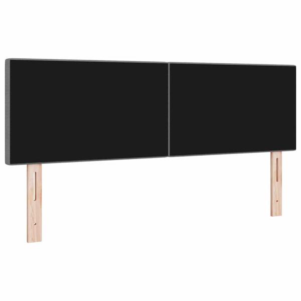 LED Kopfteil Schlichtes Design Hellgrau 80 cm Cordstoff