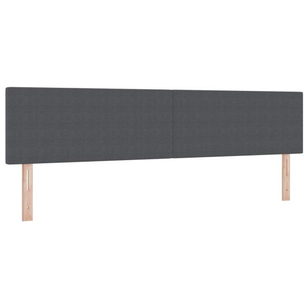 LED Kopfteil Einfarbig Dunkelgrau 100 cm Cordstoff