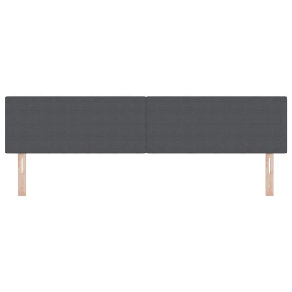 LED Kopfteil mit LED-Lichtleisten Dunkelgrau 200 cm Cordstoff