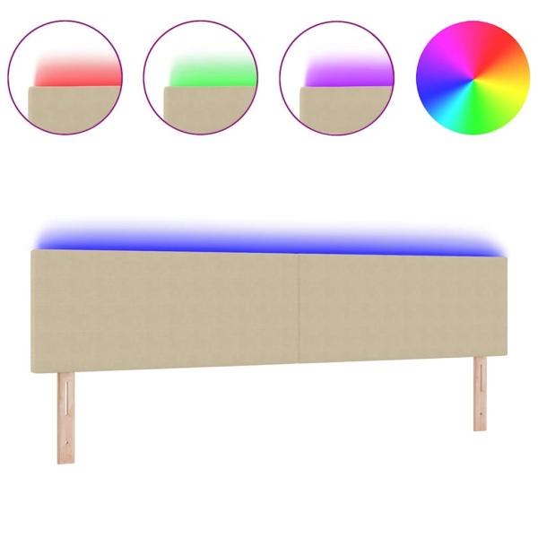 LED Kopfteil Einfarbig Hellgrün Grau 100 cm Cordstoff