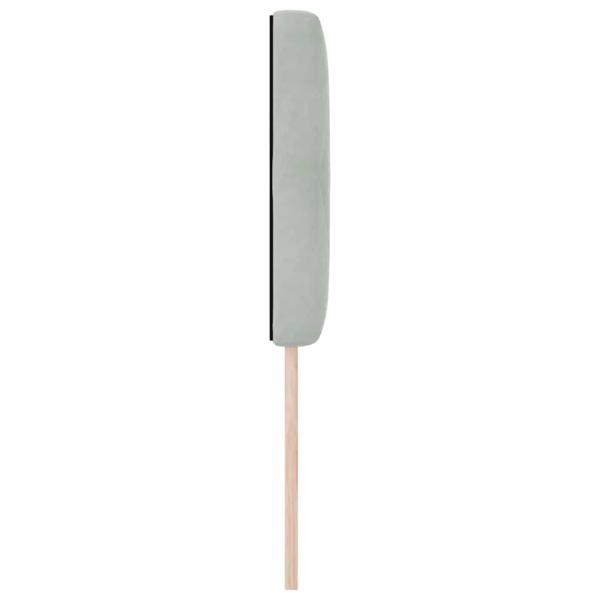 LED Kopfteil Kristallknopf Gepolstert Hellgrau 80 cm Samt