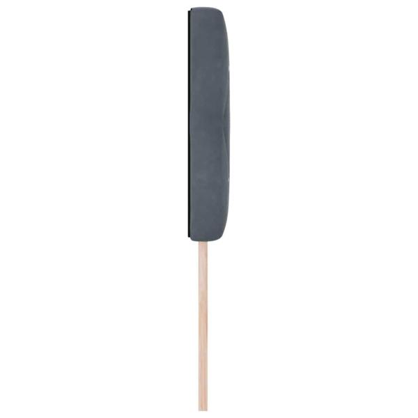 LED Kopfteil Kristall Knopfgeheftet Dunkelgrau 80 cm Samt