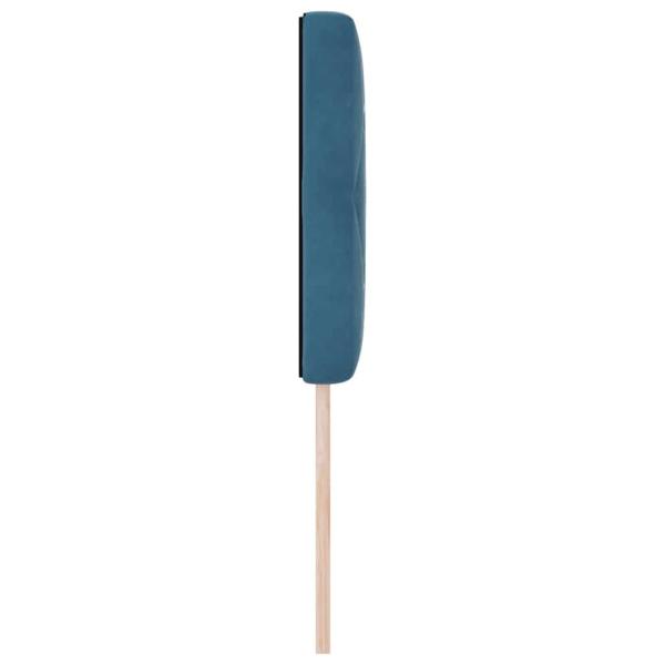 LED Kopfteil, Kristallknopf, Diamantsteppung, Dunkelblau, 80 cm, Samt