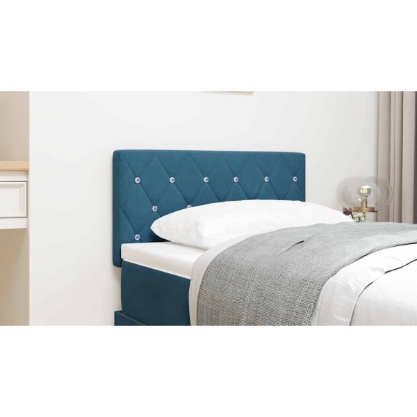 LED Kopfteil mit LED-Lichtleisten Dunkelblau 80 cm Samt