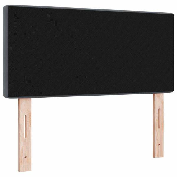 LED Kopfteil Kristallknopf-Steppung Dunkelgrau 90 cm Samt