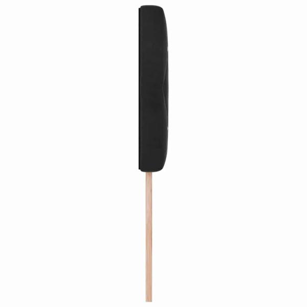 LED Kopfteil mit kristallgeknöpfter Polsterung Schwarz 90 cm Samt