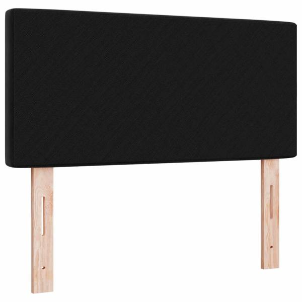 LED Kopfteil mit kristallgeknöpfter Polsterung Schwarz 90 cm Samt