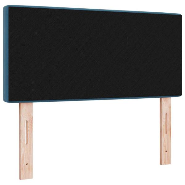 LED Kopfteil mit Kristallknopf, gepolstert, Dunkelblau, 90 cm, Samt
