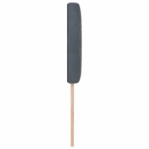 LED Kopfteil Kristallknopf Gesteppt Dunkelgrau 100 cm Samt