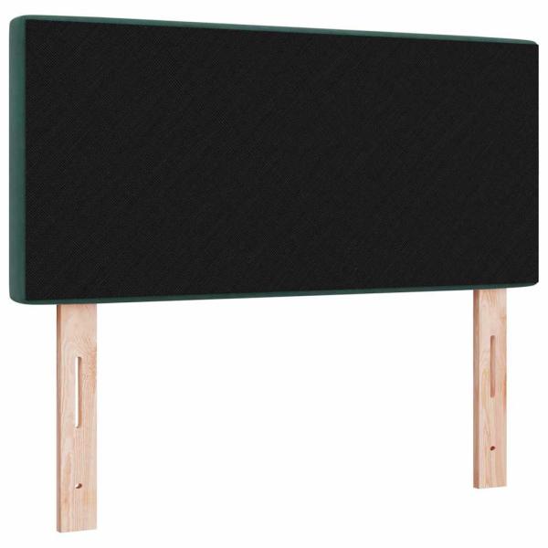 LED Kopfteil mit Kristallknopfsteppung Dunkelgrün 100 cm Samt
