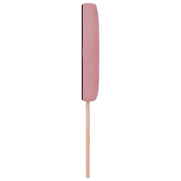 LED Kopfteil mit Kristallknopfsteppung Rosa 100 cm Samt