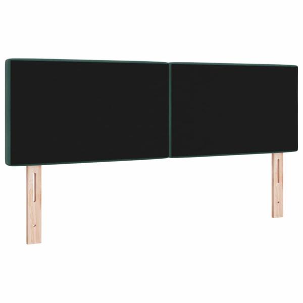 LED Kopfteil Kristallknopf-Steppung Dunkelgrün 72 cm Samt