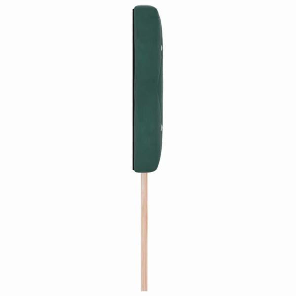 LED Kopfteil mit LED-Lichtleisten Dunkelgrün 144 cm Samt