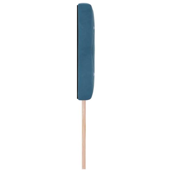 LED Kopfteil Kristallknopf Gepolstert Dunkelblau 72 cm Samt