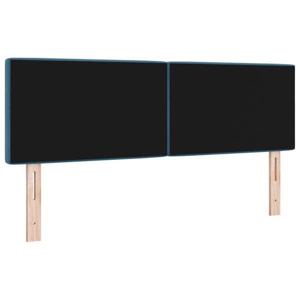 LED Kopfteil Kristallknopf Gepolstert Dunkelblau 72 cm Samt