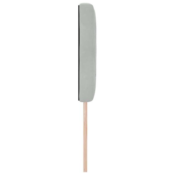 LED Kopfteil mit Kristallknopf und diamantgepolstertem hellgrauen Samt 80 cm