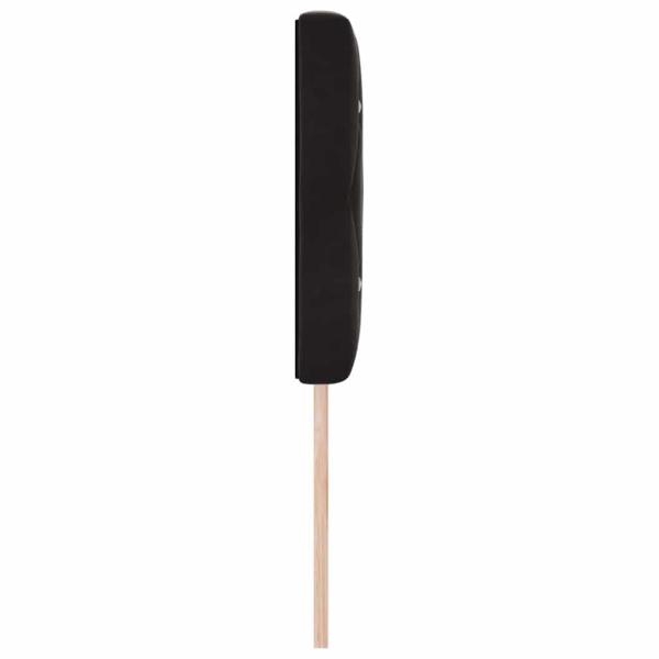 LED Kopfteil Kristallknopf Gepolstert Schwarz 80 cm Samt