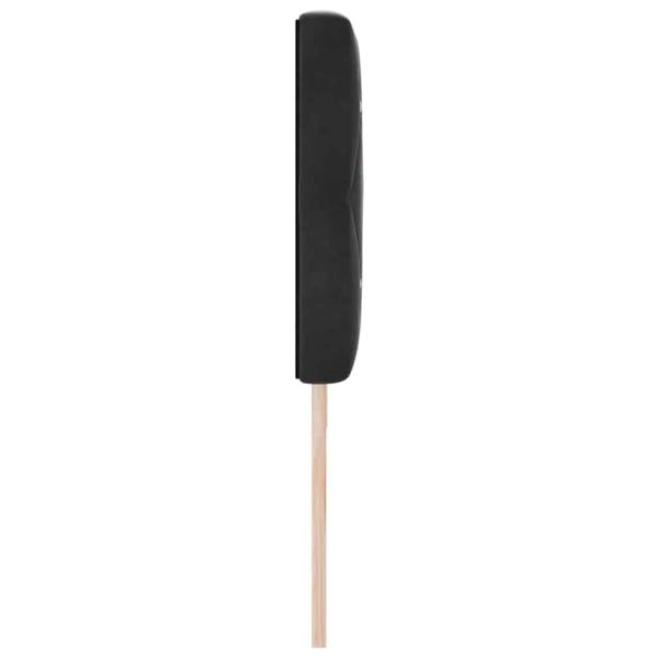 LED Kopfteil Kristallknopf Gepolstert Schwarz 90 cm Samt