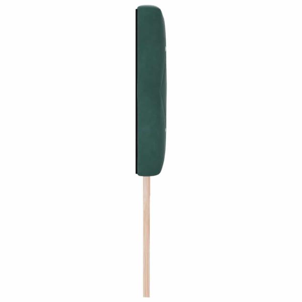 LED Kopfteil mit Kristallknopf-Steppung Dunkelgrün 90 cm Samt