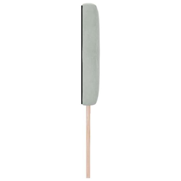 LED Kopfteil mit Kristallknopf-Tufting Hellgrau 100 cm Samt