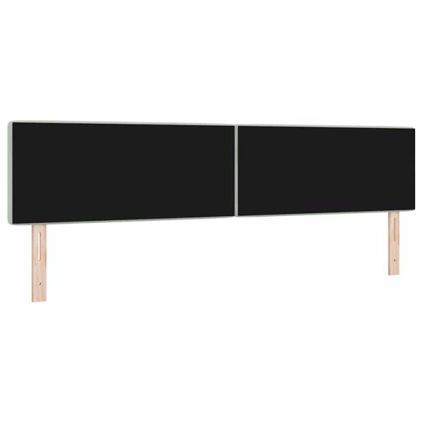 LED Kopfteil mit Kristallknopf-Tufting Hellgrau 100 cm Samt