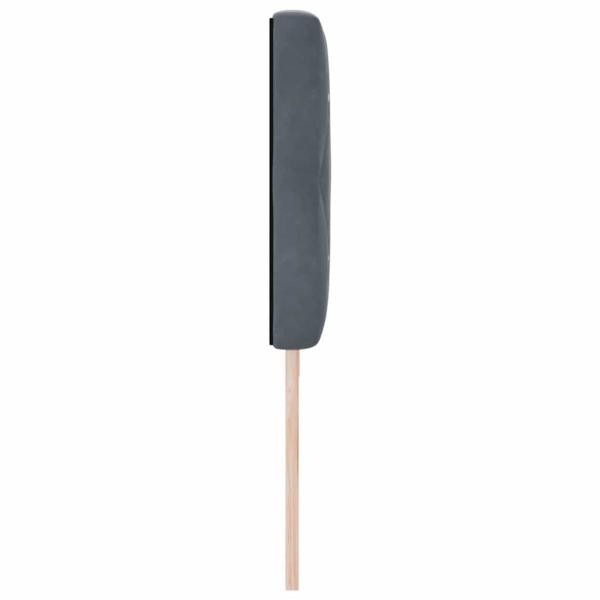 LED Kopfteil Kristallknopf Geplüschtes Dunkelgrau 100 cm Samt