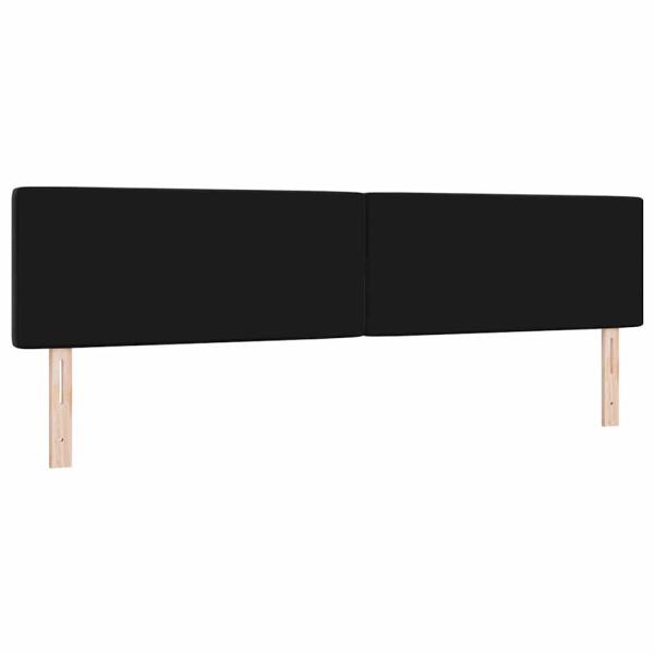 LED Kopfteil mit Kristallknöpfen, Schwarz, 100 cm, Samt