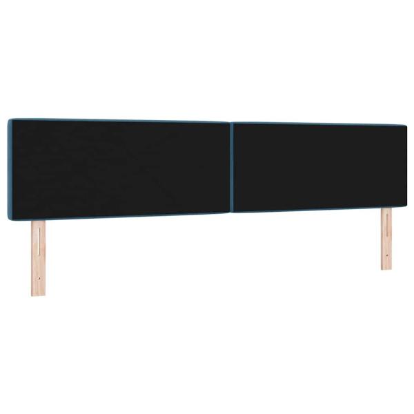 LED Kopfteil Kristallknopf Gepolstert Dunkelblau 100 cm Samt