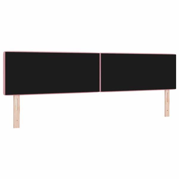 LED Kopfteil Kristallknopf Gepolstert Rosa 100 cm Samt