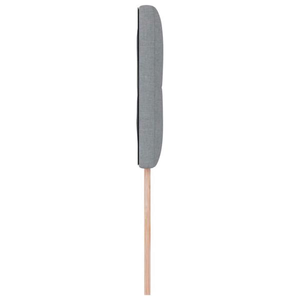 LED Kopfteil mit Knopfheftung Hellgrau 80 cm Stoff